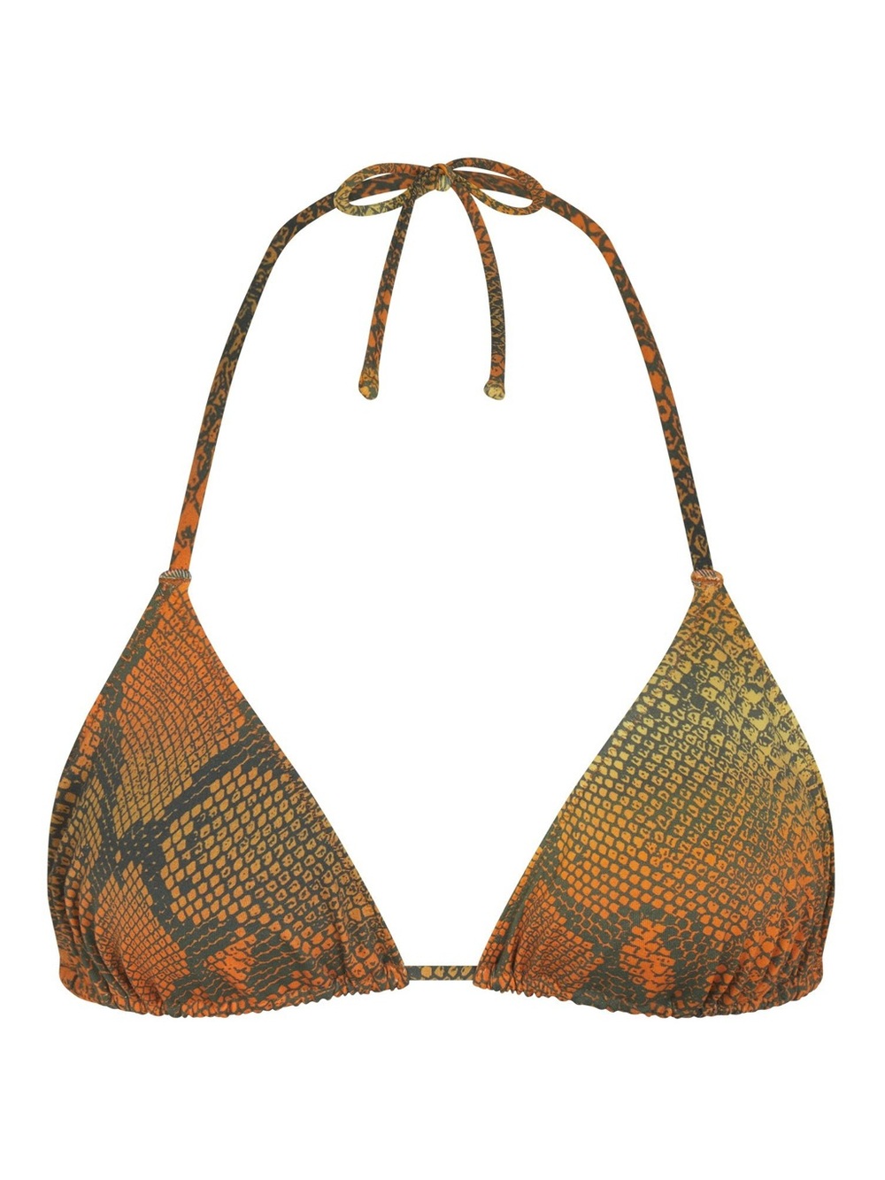SKIMS Triangle Bikini Top and Bottom Tie Sides- Forest Ombré Snake- Size M - Picture 3 of 9